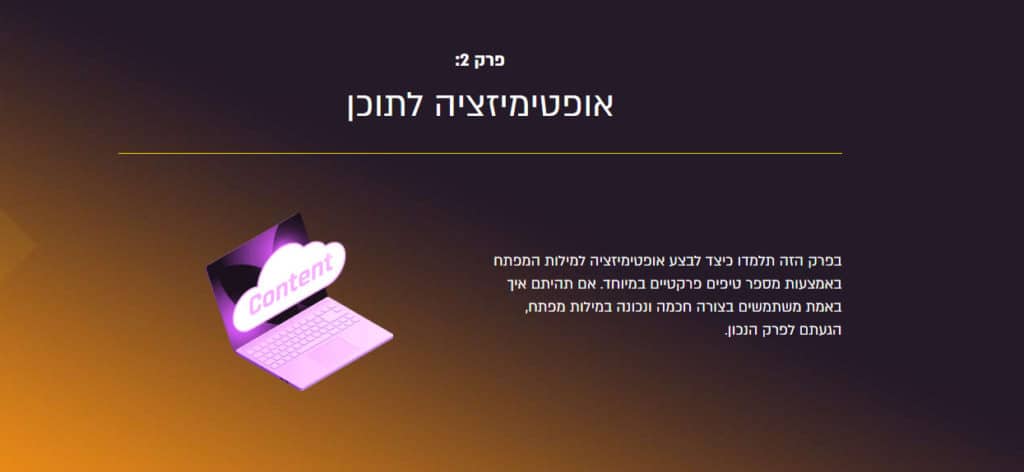 אופטימיזציית תוכן - לירן לייבוביץ שיווק דיגיטלי